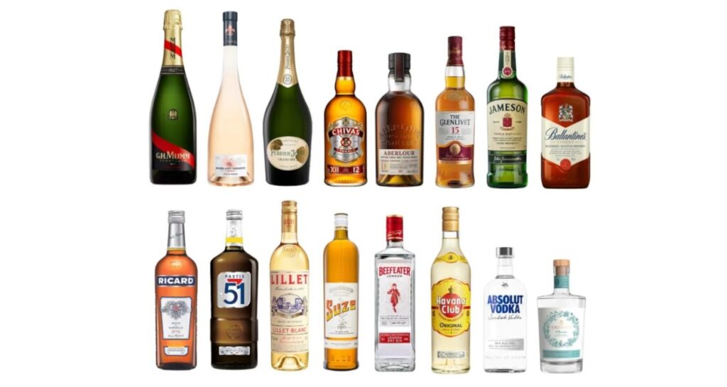 Les différentes marques du groupe Pernod-Ricard