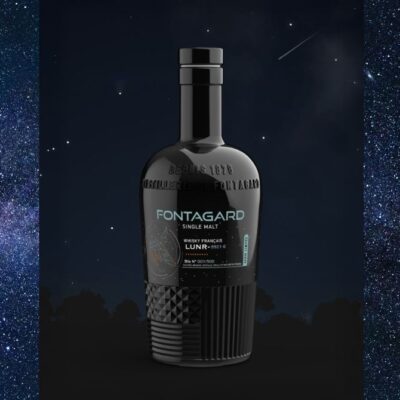 bouteille de whisky ciel étoilé