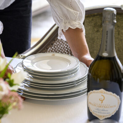 billecart-salmon bouteille de champagne vaisselle porcelaine bernardaud