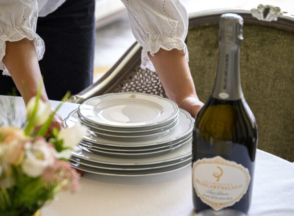 billecart-salmon bouteille de champagne vaisselle porcelaine bernardaud