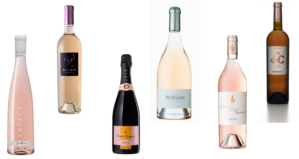 packshot bouteilles de rosé premium
