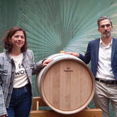 Magdeleine Allaume et Nicolas Heriard Dubreuil, président du conseil d'administration du Groupe Oeneo