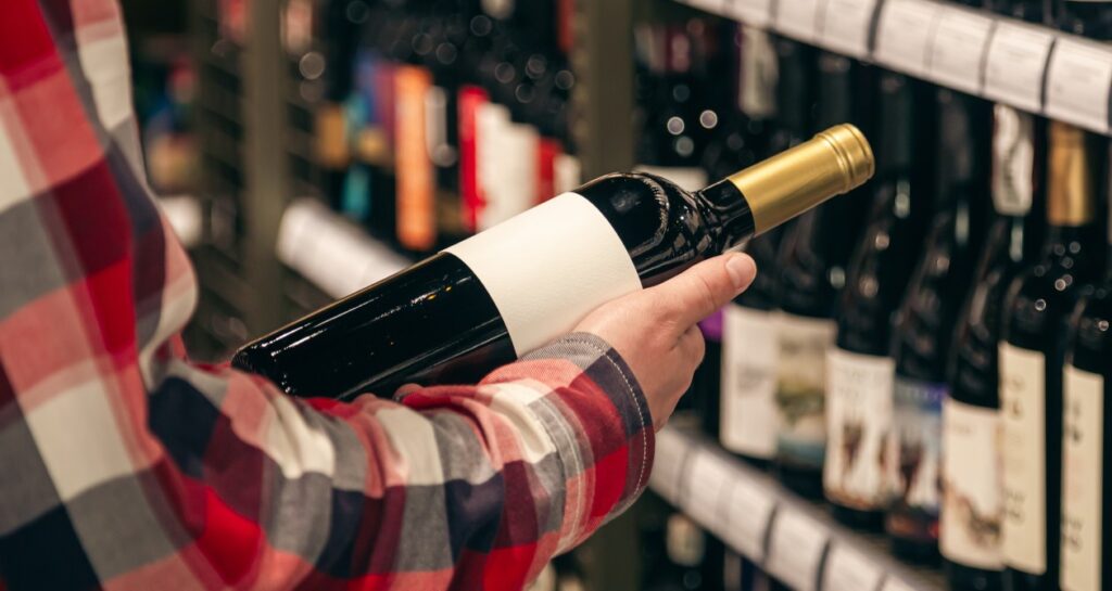 bouteille vin pour illustrer la foire aux vins chez Auchan