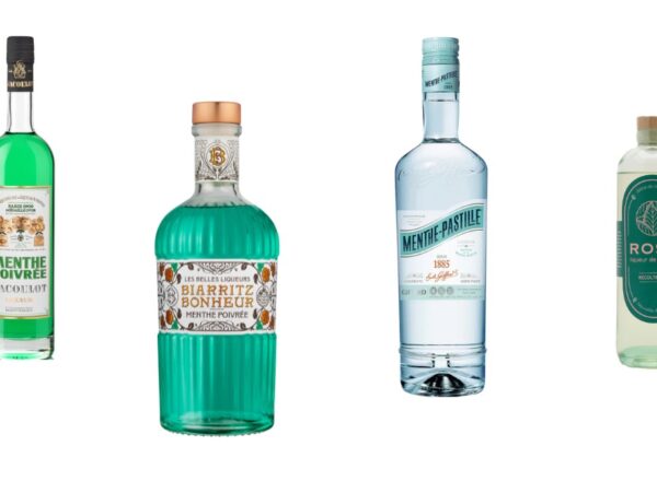 bouteiles de liqueur menthe