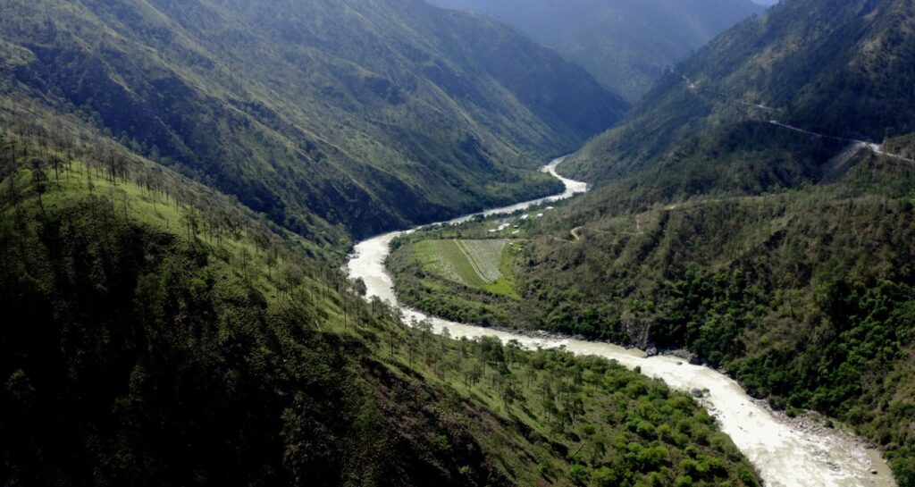 Vignes à Gor Tshalu au Bhoutan