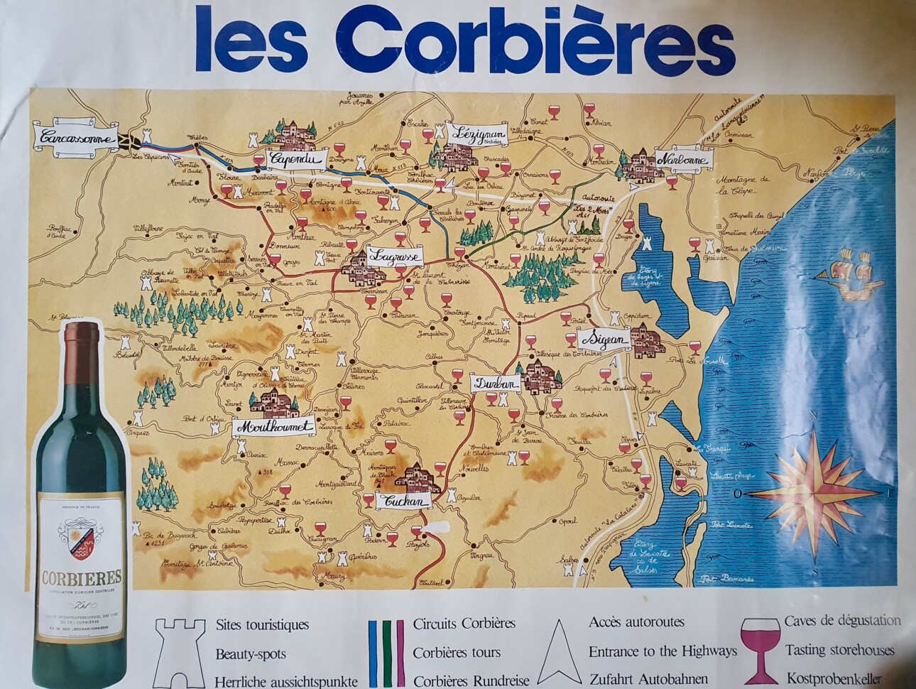 affiche carte AOC cobières