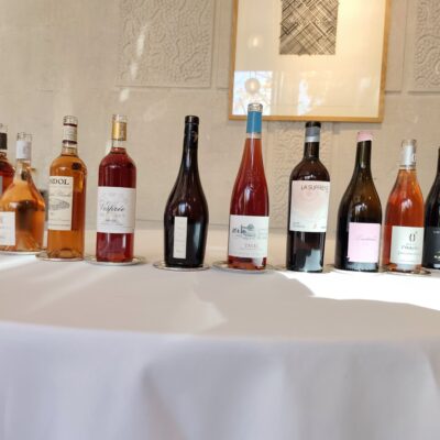 bouteilles de vins rosé