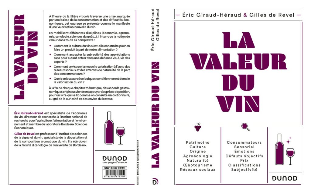 couverture livre la valeur du vin 