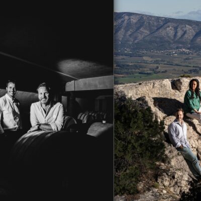 grand boise Romain Tosolini et Jean Simonet, Jean Simonet et sa femme Ana-Sofia sainte victoire