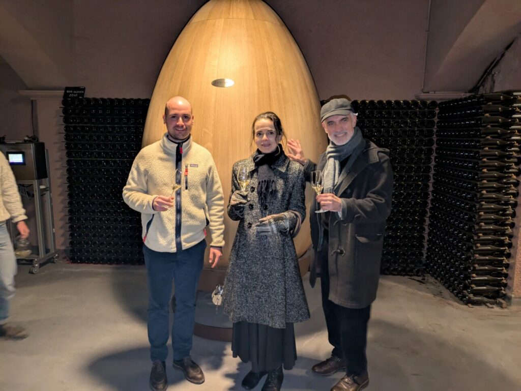 Hugo Drappier, l'écrivaine Amélie Nothomb et Michel Drappier